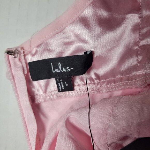 Lulus Dreamy Admiration Light Pink Ruffled Maxi Dress Size L - Picture 8 of 8